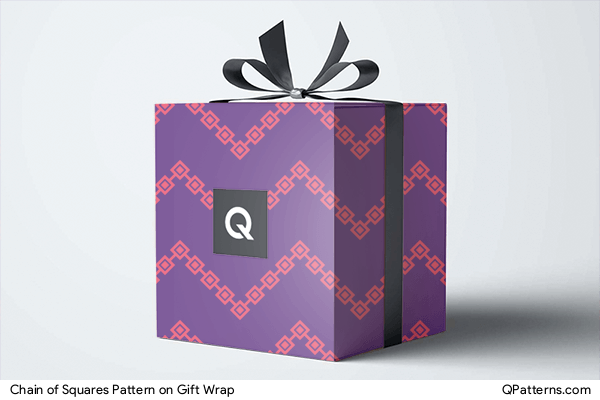 Chain of Squares Pattern on gift-wrap