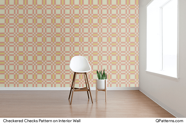 Checkered Checks Pattern on interior-wall