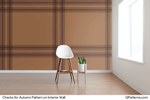 Checks for Autumn Pattern on interior-wall
