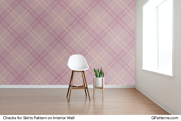 Checks for Skirts Pattern on interior-wall