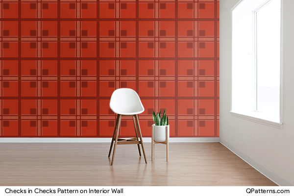 Checks in Checks Pattern on interior-wall