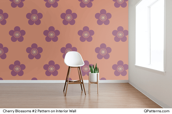 Cherry Blossoms #2 Pattern on interior-wall