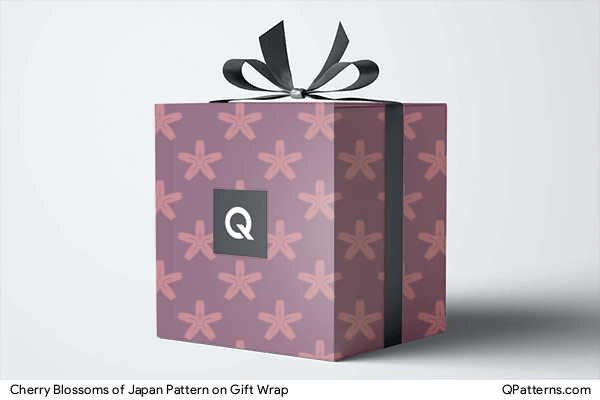 Cherry Blossoms of Japan Pattern on gift-wrap