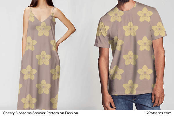 Cherry Blossoms Shower Pattern on fashion