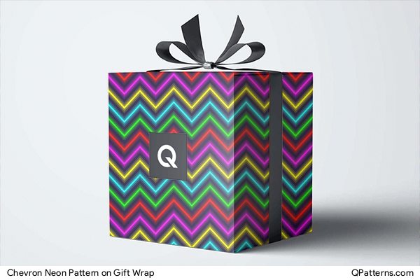 Chevron Neon Pattern on gift-wrap