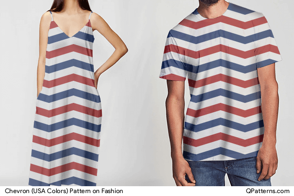 Chevron (USA Colors) Pattern on fashion