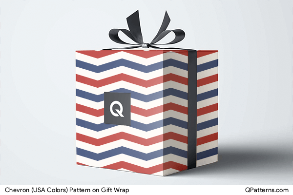 Chevron (USA Colors) Pattern on gift-wrap