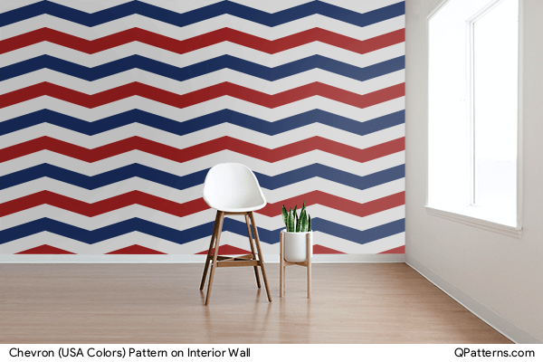 Chevron (USA Colors) Pattern on interior-wall