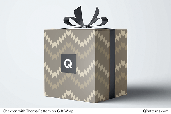 Chevron with Thorns Pattern on gift-wrap