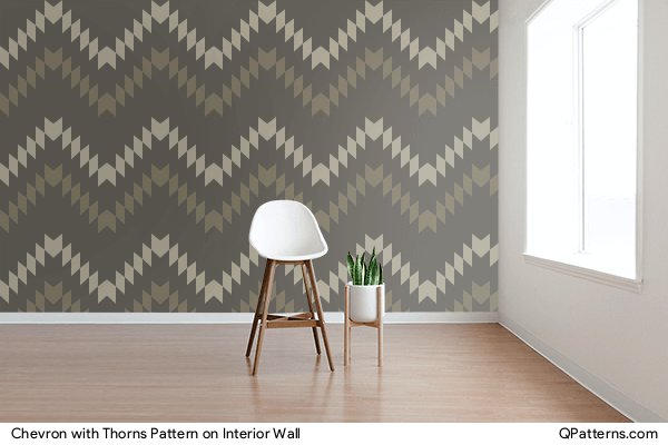 Chevron with Thorns Pattern on interior-wall