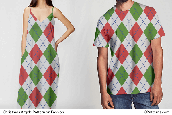 Christmas Argyle Pattern on fashion