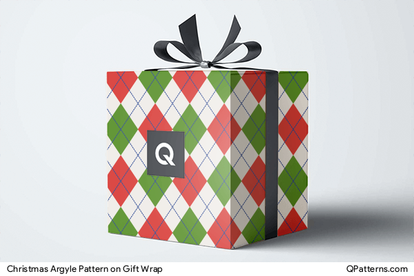 Christmas Argyle Pattern on gift-wrap