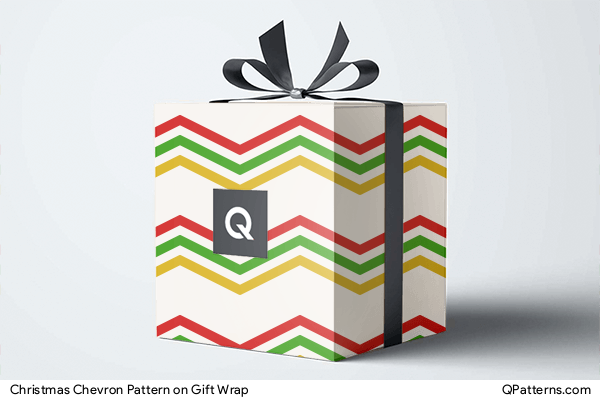Christmas Chevron Pattern on gift-wrap