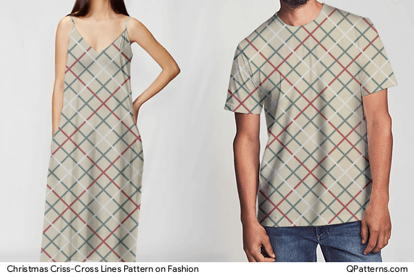 Christmas Criss-Cross Lines Pattern on fashion