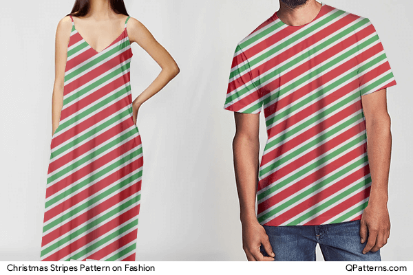 Christmas Stripes Pattern on fashion