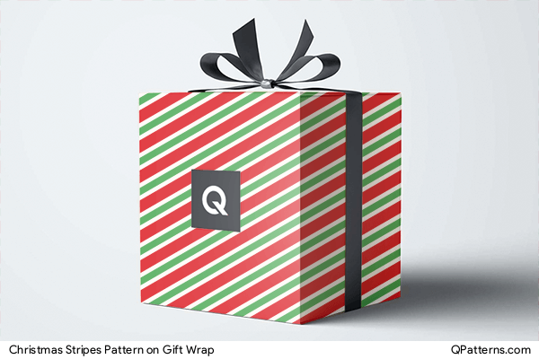 Christmas Stripes Pattern on gift-wrap