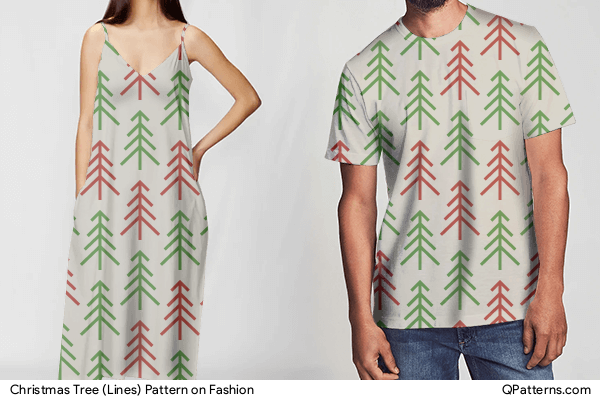 Christmas Tree (Lines) Pattern on fashion