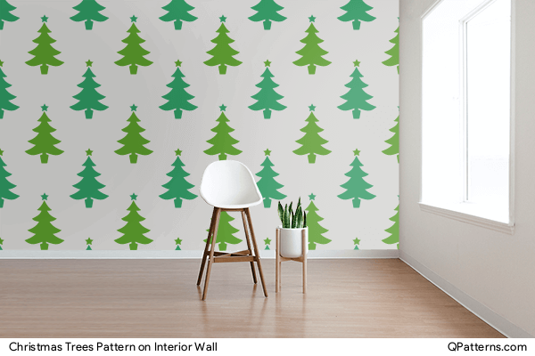 Christmas Trees Pattern on interior-wall