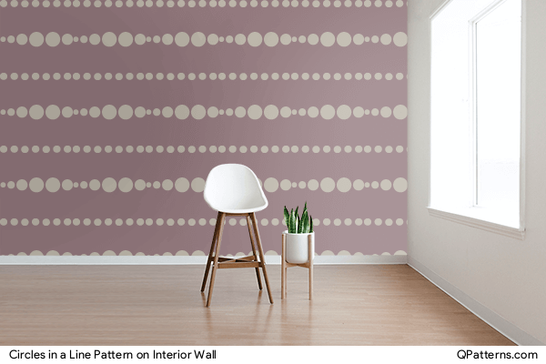 Circles in a Line Pattern on interior-wall