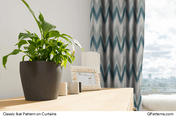 Classic Ikat Pattern on curtains