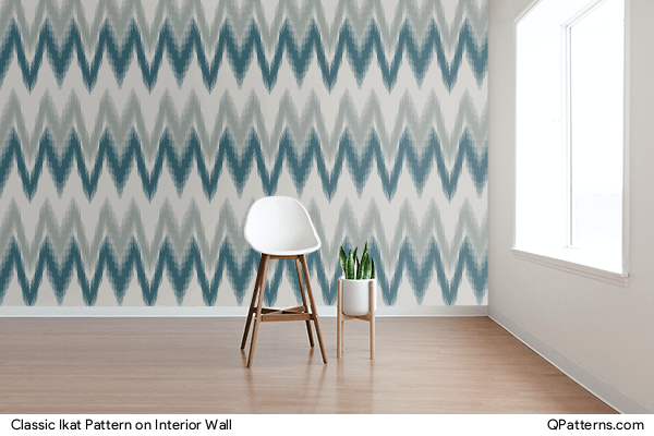 Classic Ikat Pattern on interior-wall