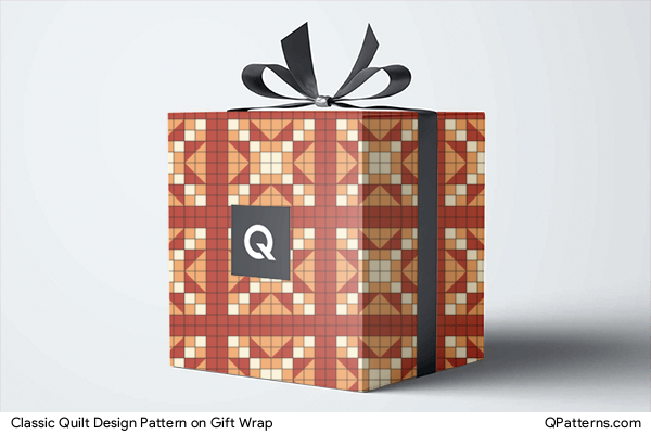 Classic Quilt Design Pattern on gift-wrap
