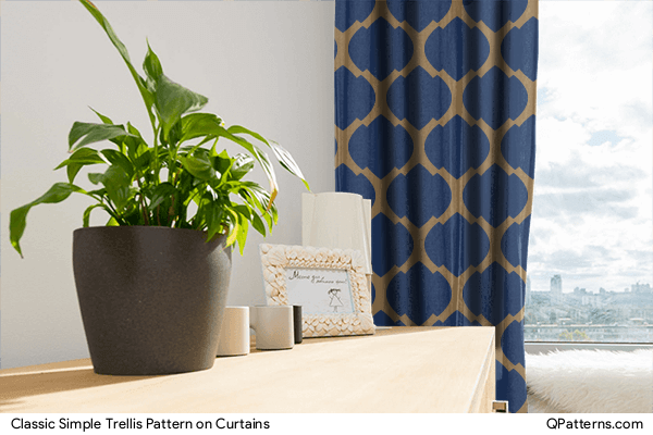 Classic Simple Trellis Pattern on curtains