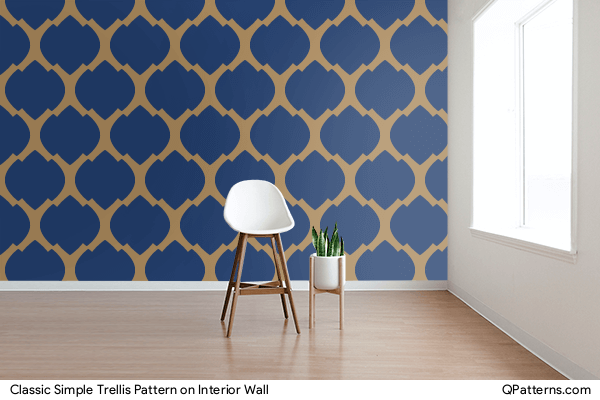 Classic Simple Trellis Pattern on interior-wall