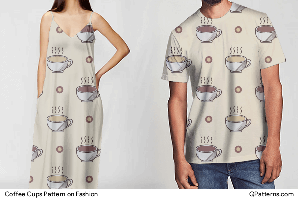 Coffee Cups Pattern on fashion