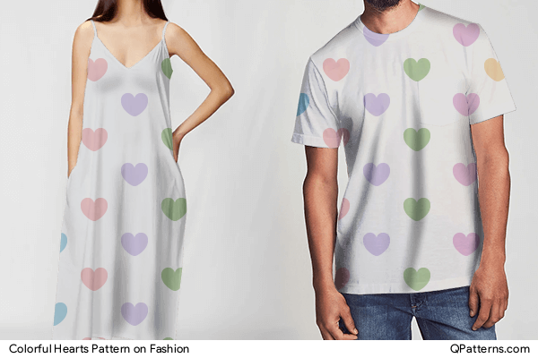 Colorful Hearts Pattern on fashion