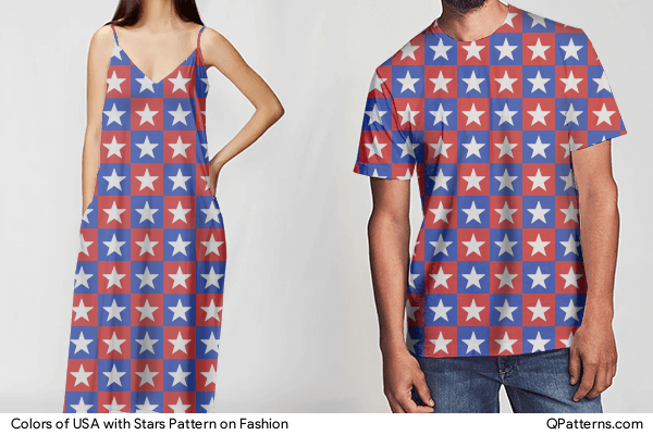 Colors of USA with Stars Pattern on fashion
