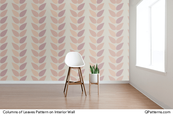 Columns of Leaves Pattern on interior-wall