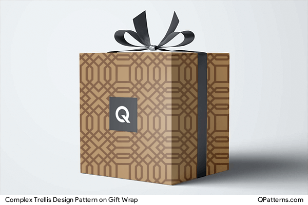 Complex Trellis Design Pattern on gift-wrap
