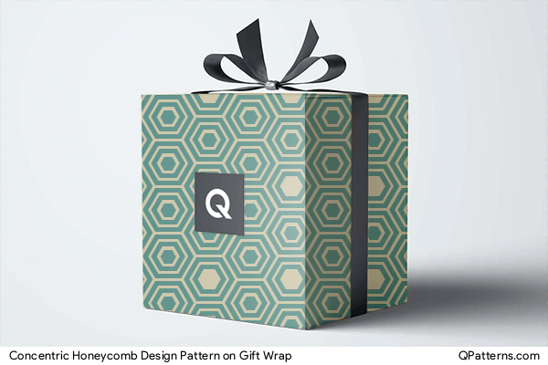 Concentric Honeycomb Design Pattern on gift-wrap