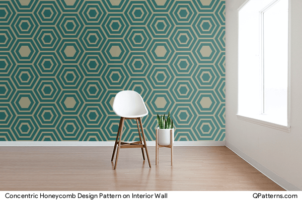 Concentric Honeycomb Design Pattern on interior-wall