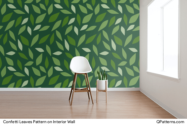 Confetti Leaves Pattern on interior-wall