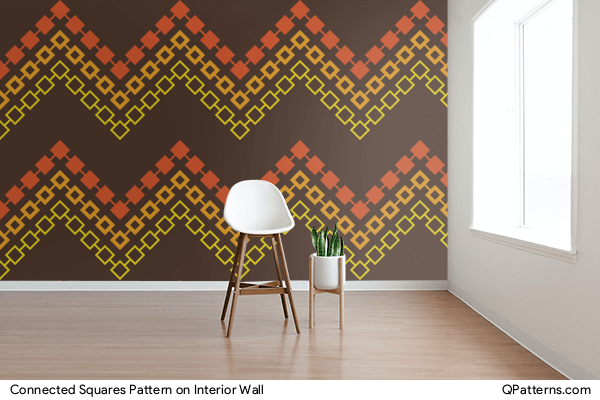 Connected Squares Pattern on interior-wall