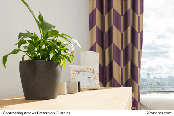 Contrasting Arrows Pattern on curtains