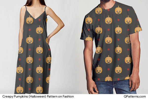Creepy Pumpkins (Halloween) Pattern on fashion