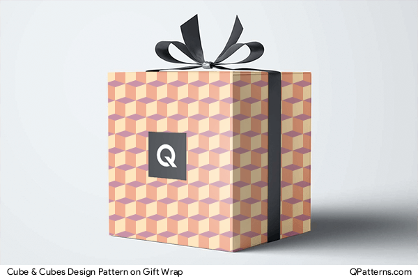Cube & Cubes Design Pattern on gift-wrap