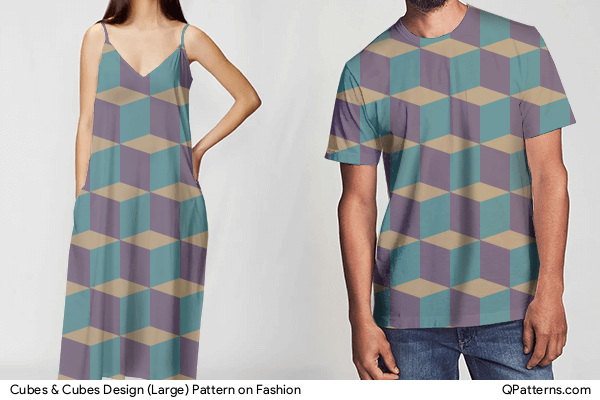 Cubes & Cubes Design (Large) Pattern on fashion