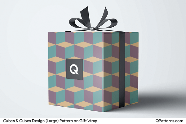 Cubes & Cubes Design (Large) Pattern on gift-wrap