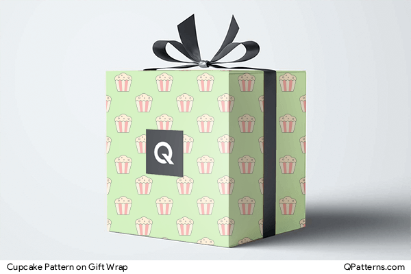 Cupcake Pattern on gift-wrap