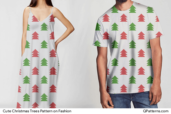 Cute Christmas Trees Pattern on fashion