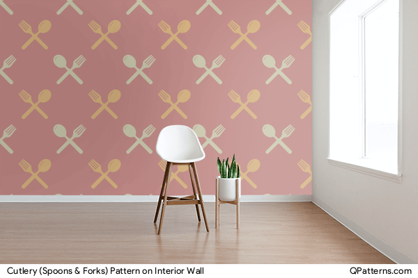 Cutlery (Spoons & Forks) Pattern on interior-wall
