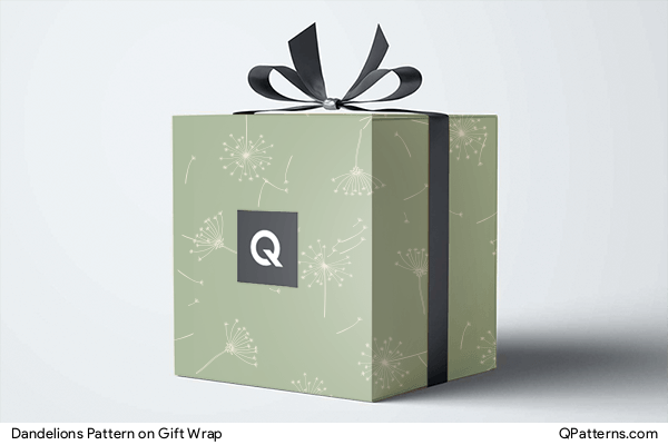 Dandelions Pattern on gift-wrap