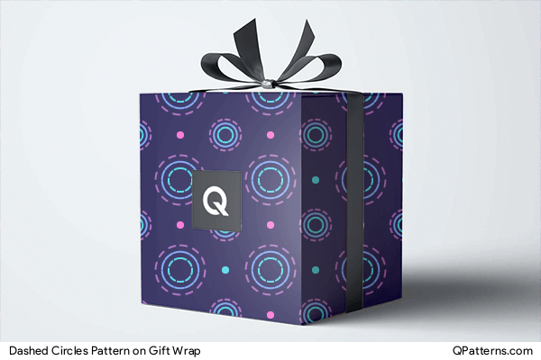 Dashed Circles Pattern on gift-wrap