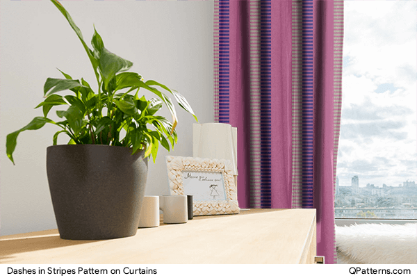 Dashes in Stripes Pattern on curtains