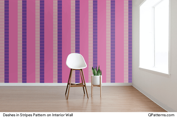 Dashes in Stripes Pattern on interior-wall