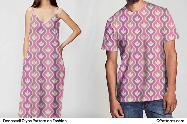 Deepavali Diyas Pattern on fashion